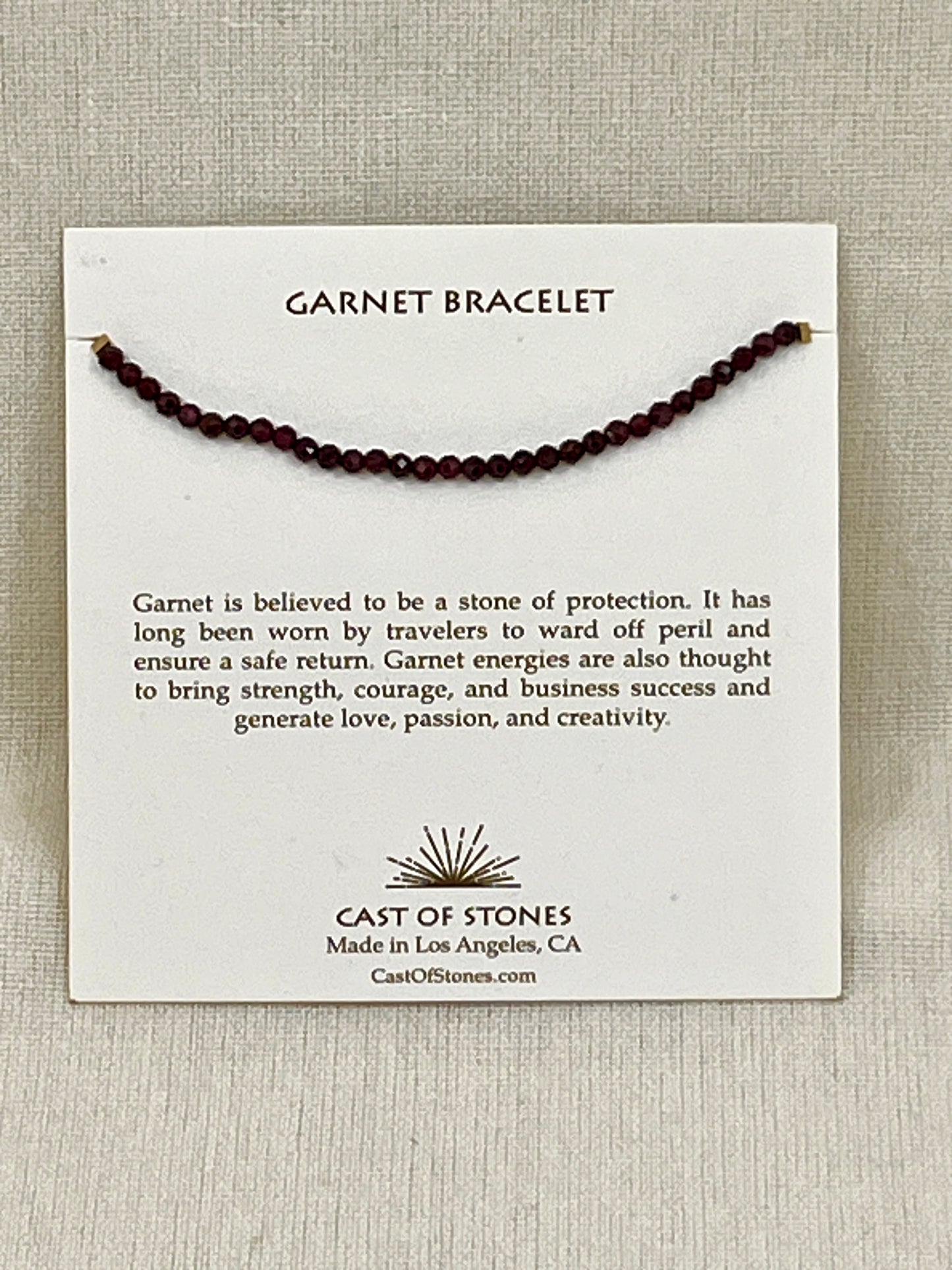 Garnet Cast of Stones Bracelet