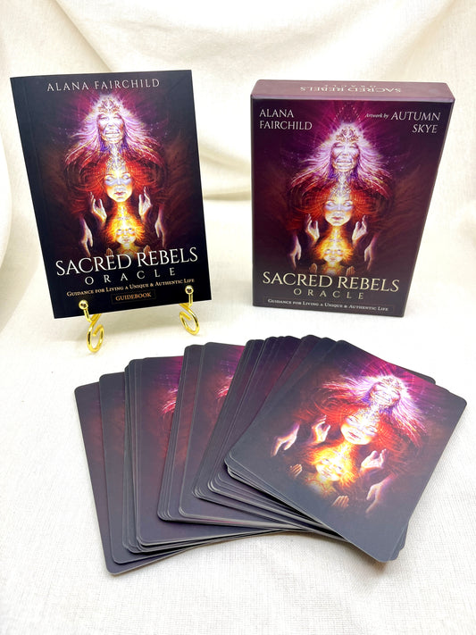 Sacred Rebels Oracle cards by Alana Fairchild on a white background