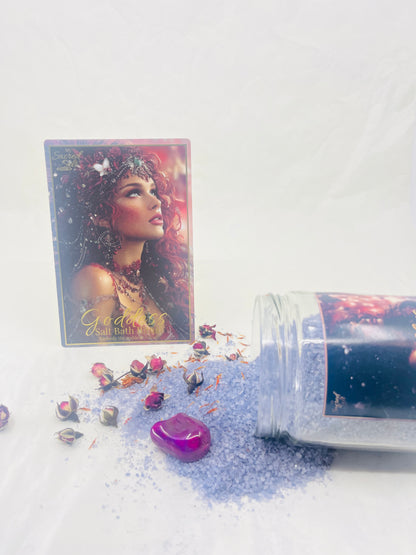 Cosmetic product with a jar and packaging featuring a celestial design on a white background